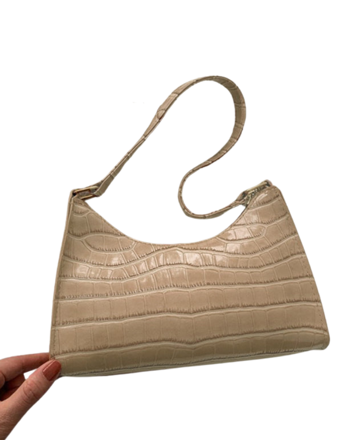 SHOPIQAT New Fashion Embossed Hand Bag Temperament Stone Pattern Shoulder Bag - Premium  from shopiqat - Just $7.500! Shop now at shopiqat