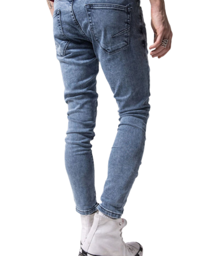 SHOPIQAT Men's Fashion Frayed Slim Fit Long Jeans - Premium  from shopiqat - Just $9.250! Shop now at shopiqat