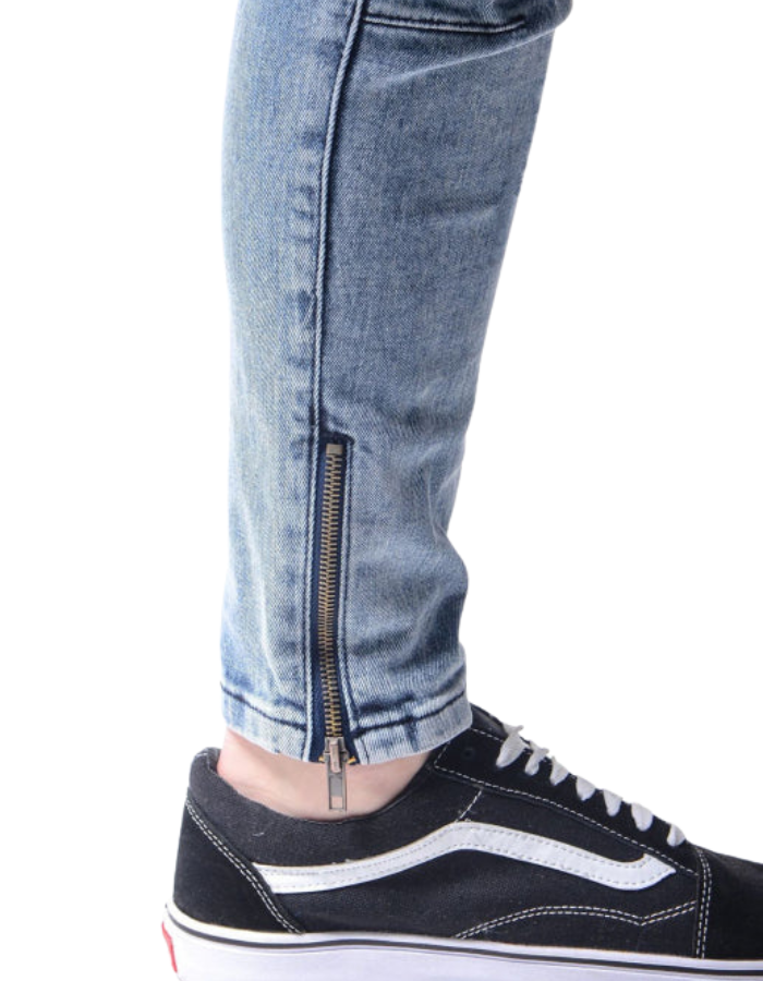 SHOPIQAT Men's Fashion Frayed Slim Fit Long Jeans - Premium  from shopiqat - Just $9.250! Shop now at shopiqat