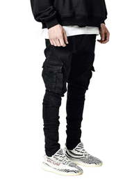 SHOPIQAT Men's Fashion Mid Waist Ripped Slim Jeans - Premium  from shopiqat - Just $12.350! Shop now at shopiqat