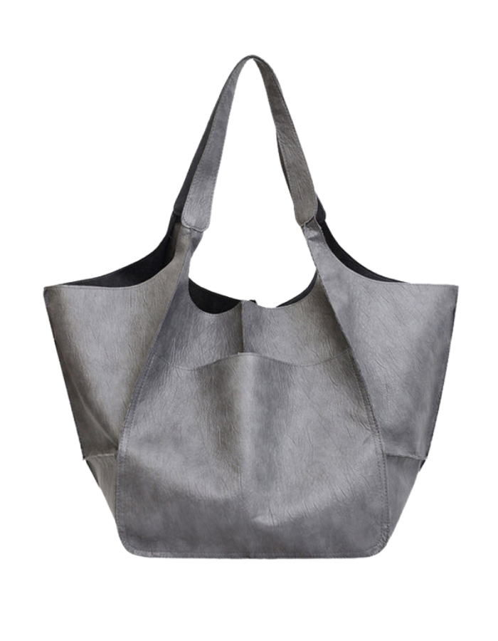 SHOPIQAT Simple Large Soft Leather Large Capacity One Shoulder Portable Tote Bag - Premium  from shopiqat - Just $11.900! Shop now at shopiqat