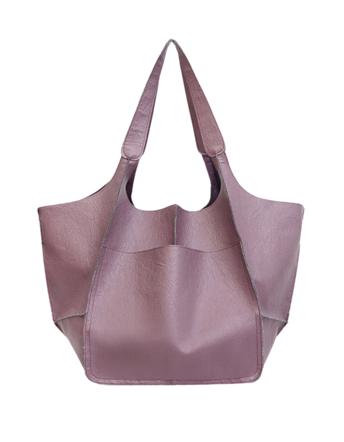 SHOPIQAT Simple Large Soft Leather Large Capacity One Shoulder Portable Tote Bag - Premium  from shopiqat - Just $11.900! Shop now at shopiqat