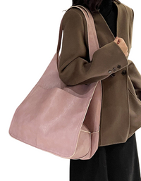 SHOPIQAT Simple Large Soft Leather Large Capacity One Shoulder Portable Tote Bag - Premium  from shopiqat - Just $11.900! Shop now at shopiqat