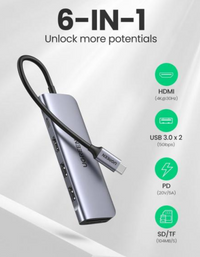 Ugreen 6-in-1 USB C PD Adapter with 4K HDMI