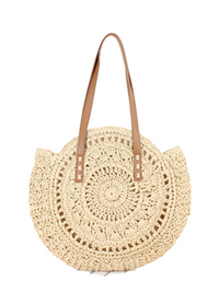 SHOPIQAT Round Shoulder Straw Woven ,beach Fashion Women's Bag - Premium  from shopiqat - Just $8.250! Shop now at shopiqat