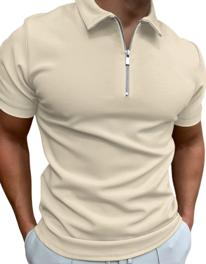 SHOPIQAT Men's New Solid Colour Short Sleeve Lapel Casual Fit Polo Shirt - Premium  from shopiqat - Just $6.990! Shop now at shopiqat