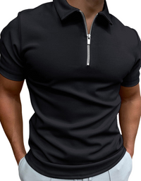 SHOPIQAT Men's New Solid Colour Short Sleeve Lapel Casual Fit Polo Shirt - Premium  from shopiqat - Just $6.990! Shop now at shopiqat