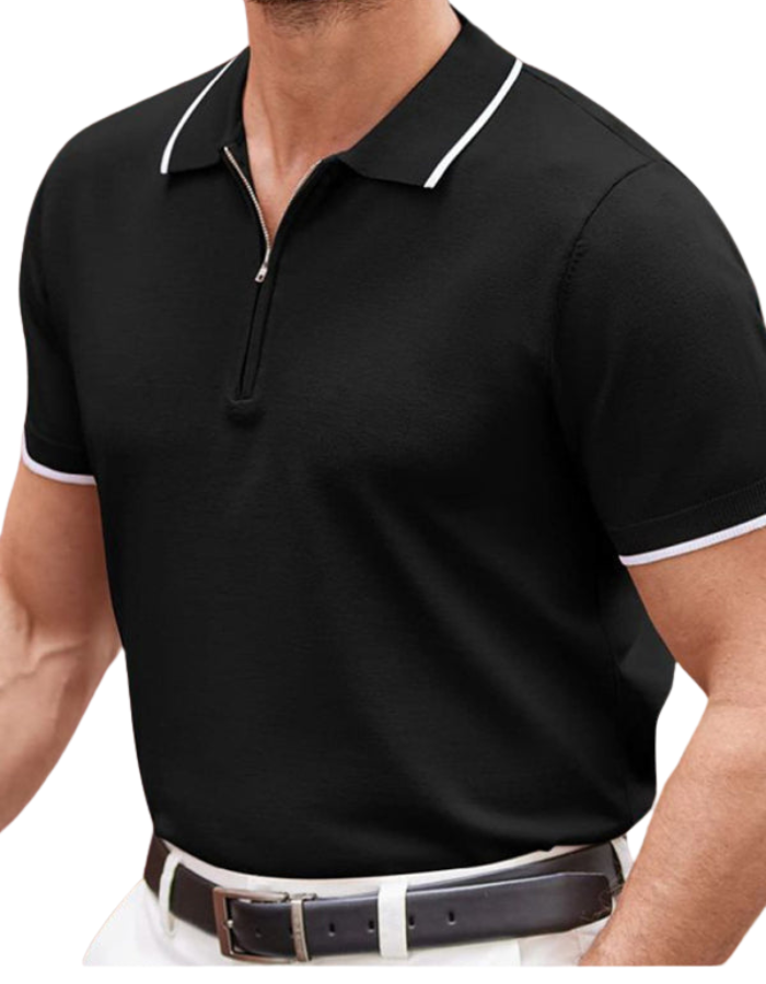 SHOPIQAT New Style Zipper Sweater Casual Business Polo Shirt - Premium  from shopiqat - Just $11.750! Shop now at shopiqat