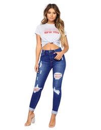 SHOPIQAT Jagger Ripped Skinny Jeans