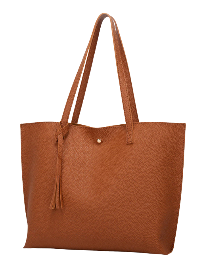 SHOPIQAT Tassel Zip Large Capacity Shoulder Tote Bag - Premium  from shopiqat - Just $7.950! Shop now at shopiqat