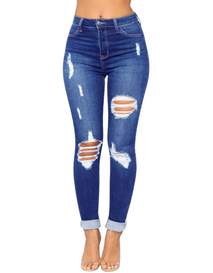 SHOPIQAT Jagger Ripped Skinny Jeans