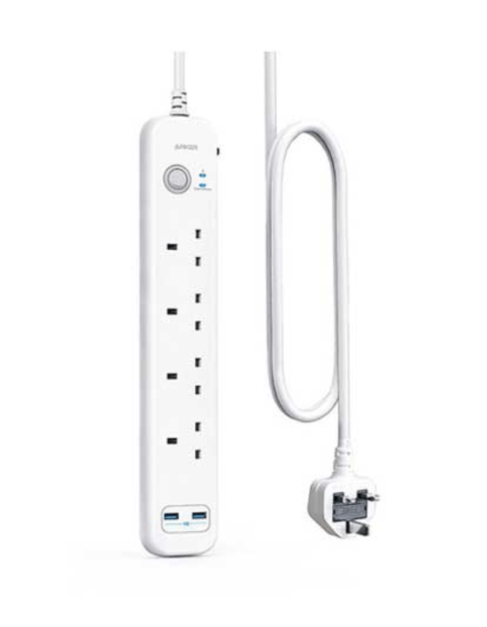 Anker PowerExtend 6-IN-1 USB PowerStrip - White