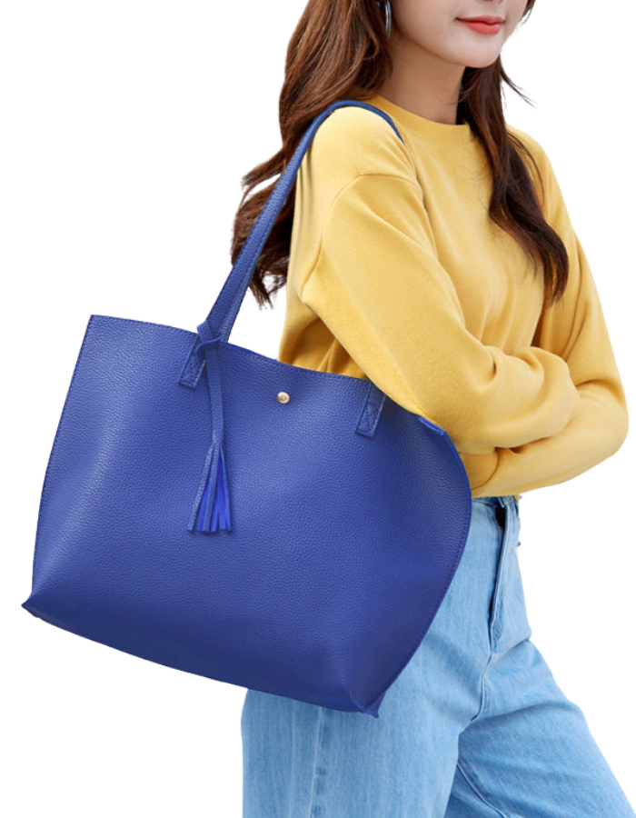 SHOPIQAT Tassel Zip Large Capacity Shoulder Tote Bag - Premium  from shopiqat - Just $7.950! Shop now at shopiqat