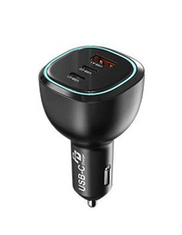 Engage 3 Port PD USB-C 165W Car Charger - Black