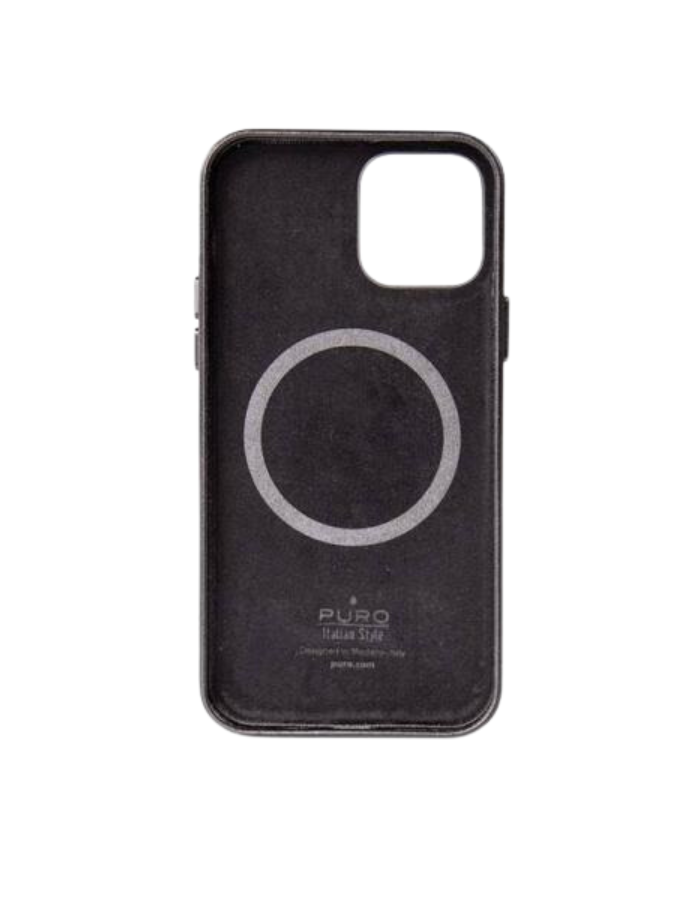 Puro iPhone 12 Pro Max SKYMAG Cover Leather Look - Black