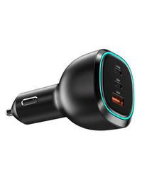 Engage 3 Port PD USB-C 165W Car Charger - Black