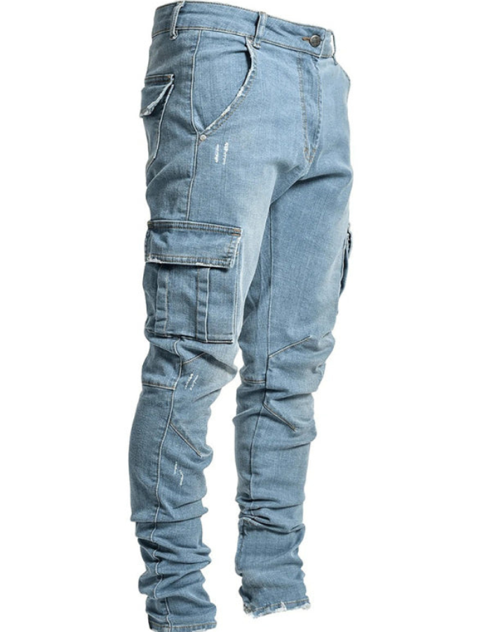 SHOPIQAT Men's New Style Side Pocket Skinny Jeans - Premium  from shopiqat - Just $8.910! Shop now at shopiqat