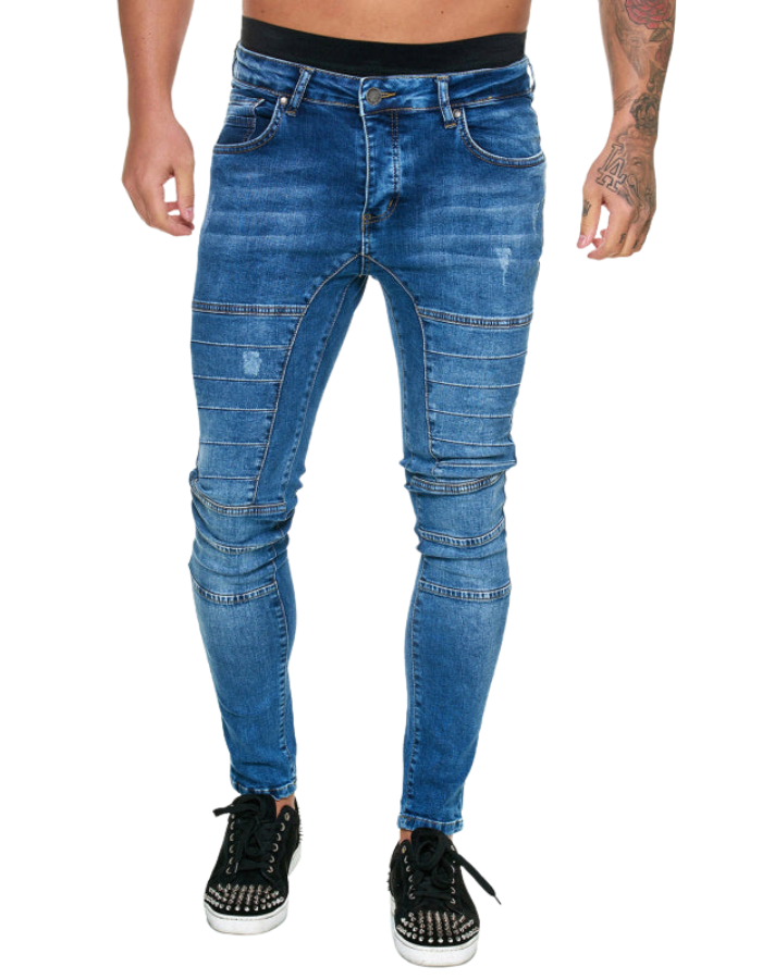 SHOPIQAT Men's Fashion High Waist Slim Jeans - Premium  from shopiqat - Just $11.400! Shop now at shopiqat