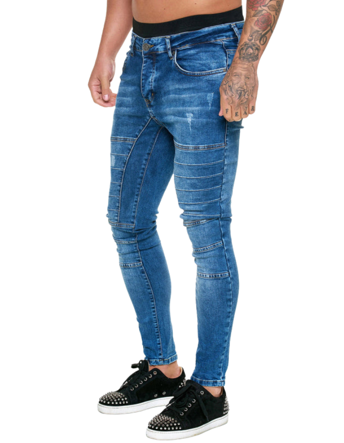 SHOPIQAT Men's Fashion High Waist Slim Jeans - Premium  from shopiqat - Just $11.400! Shop now at shopiqat