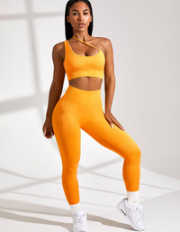 SHOPIQAT New Seamless Solid Colour Knitted High Elastic Yoga Running Sports Fitness Leggings - Premium  from shopiqat - Just $6.450! Shop now at shopiqat