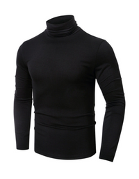 SHOPIQAT Men's Long-Sleeved Solid Colour Turtleneck Bottoming T-Shirt - Premium  from shopiqat - Just $8.800! Shop now at shopiqat