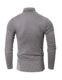 SHOPIQAT Men's Long-Sleeved Solid Colour Turtleneck Bottoming T-Shirt - Premium  from shopiqat - Just $8.800! Shop now at shopiqat