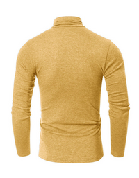 SHOPIQAT Men's Long-Sleeved Solid Colour Turtleneck Bottoming T-Shirt - Premium  from kakaclo - Just $8.800! Shop now at shopiqat