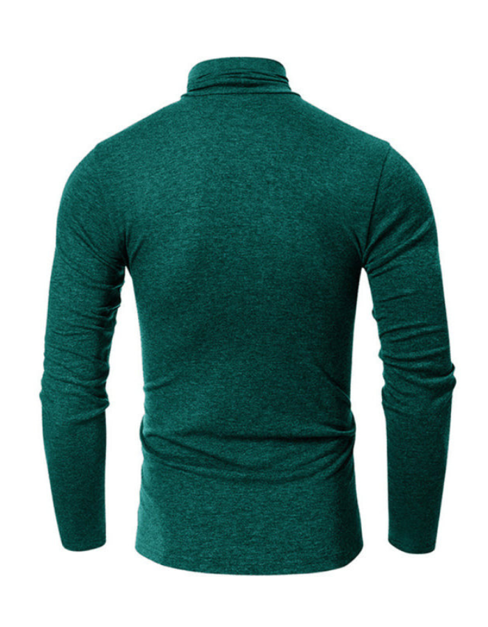 SHOPIQAT Men's Long-Sleeved Solid Colour Turtleneck Bottoming T-Shirt - Premium  from shopiqat - Just $8.800! Shop now at shopiqat