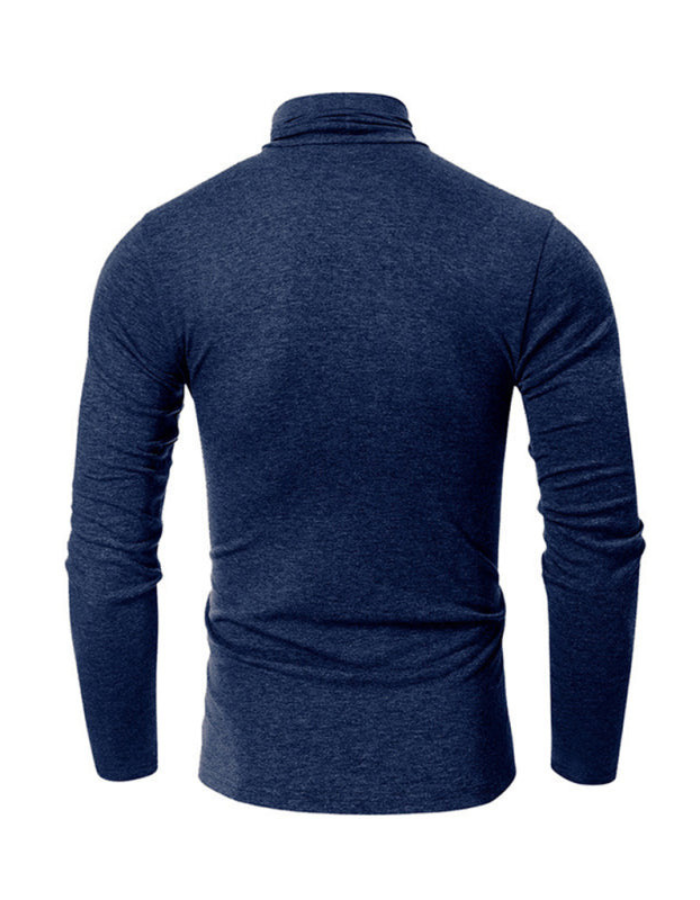 SHOPIQAT Men's Long-Sleeved Solid Colour Turtleneck Bottoming T-Shirt - Premium  from shopiqat - Just $8.800! Shop now at shopiqat