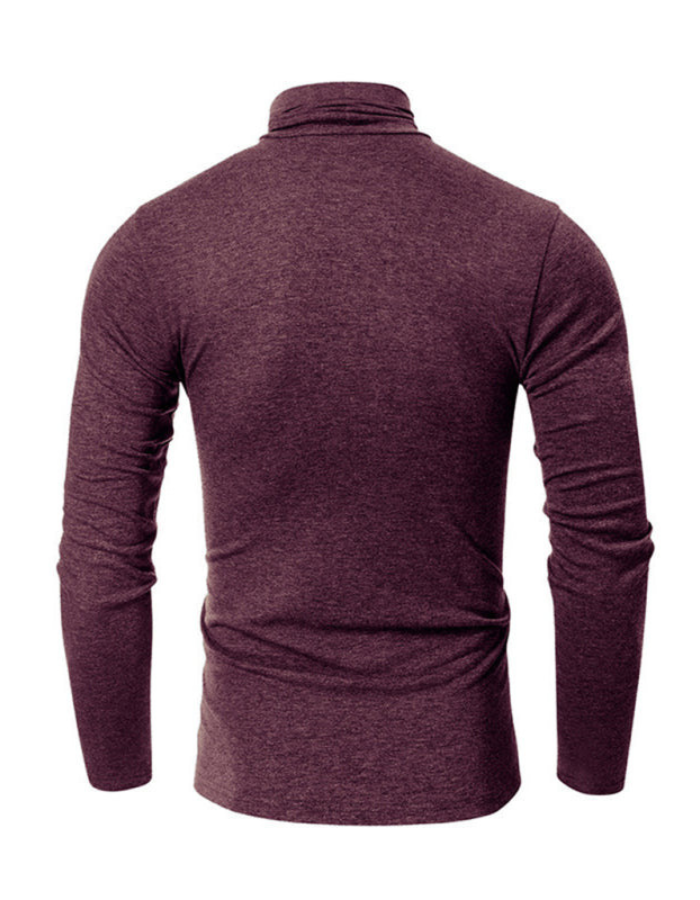 SHOPIQAT Men's Long-Sleeved Solid Colour Turtleneck Bottoming T-Shirt - Premium  from shopiqat - Just $8.800! Shop now at shopiqat