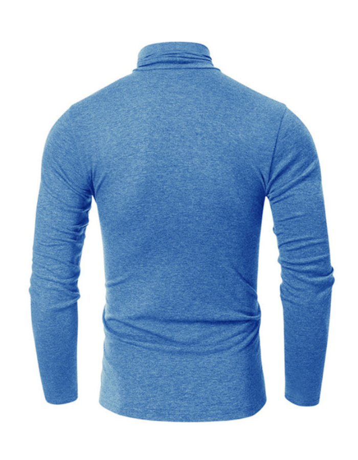 SHOPIQAT Men's Long-Sleeved Solid Colour Turtleneck Bottoming T-Shirt - Premium  from shopiqat - Just $8.800! Shop now at shopiqat