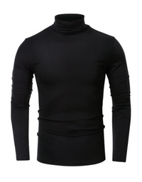 SHOPIQAT Men's Long-Sleeved Solid Colour Turtleneck Bottoming T-Shirt - Premium  from shopiqat - Just $8.800! Shop now at shopiqat