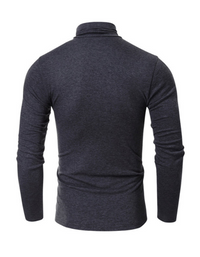 SHOPIQAT Men's Long-Sleeved Solid Colour Turtleneck Bottoming T-Shirt - Premium  from shopiqat - Just $8.800! Shop now at shopiqat