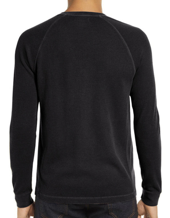 SHOPIQAT New Men's Round Neck Waffle Henley T-Shirt - Premium  from shopiqat - Just $8.900! Shop now at shopiqat