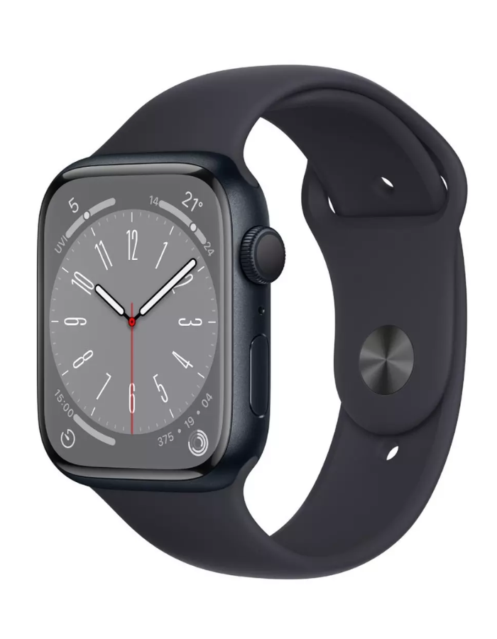 Apple Watch Series 8 GPS 41mm Midnight Aluminium Case with Midnight Sport Band - Regular