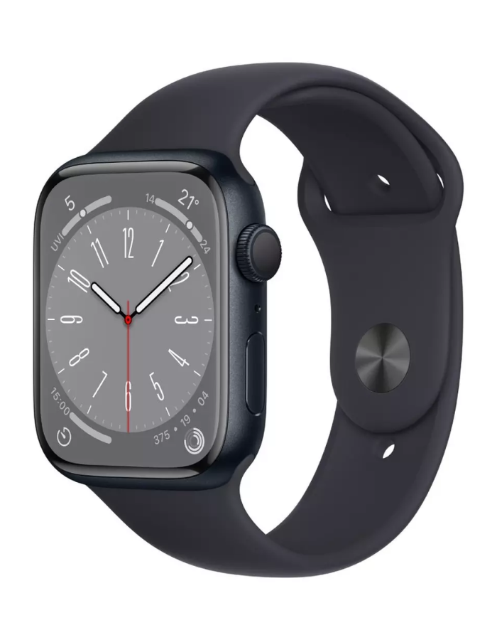 Apple Watch Series 8 GPS 45mm Midnight Aluminium Case with Midnight Sport Band - Regular