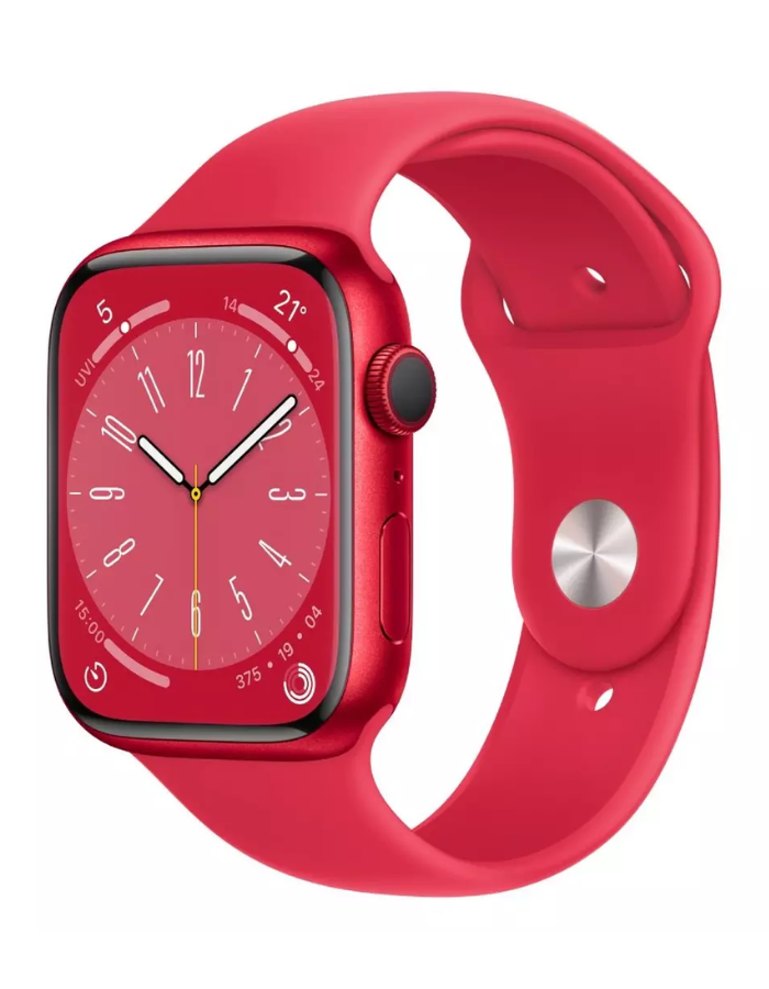 Apple Watch Series 8 GPS 45mm Red Alumnium Case with Red Sport Band - Regular