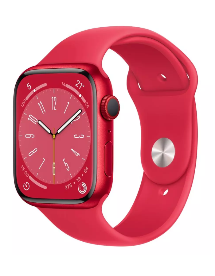 Apple Watch Series 8 GPS + Cellular 41mm Red Aluminum Case with Red Sport Band - Regular