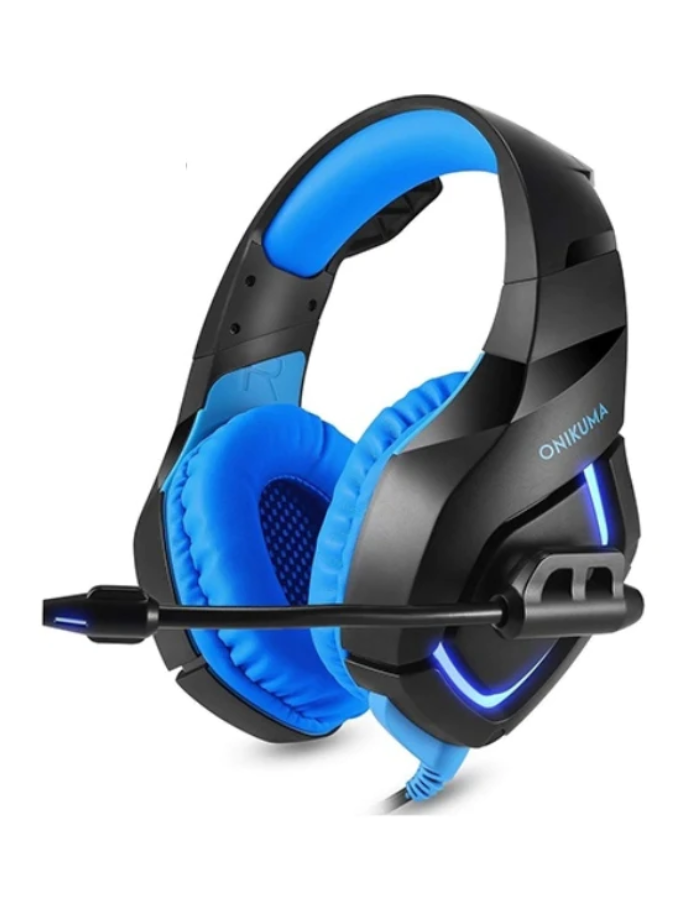 ONIKUMA K1 Stereo Over-Ear Noise Isolation Gaming Headset - Blue & Black