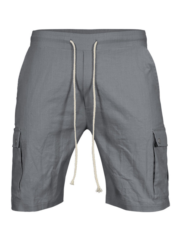 SHOPIQAT Casual Men's Slim Drawstring Shorts Thin Quarter Pants Cargo Shorts - Premium  from shopiqat - Just $7.750! Shop now at shopiqat