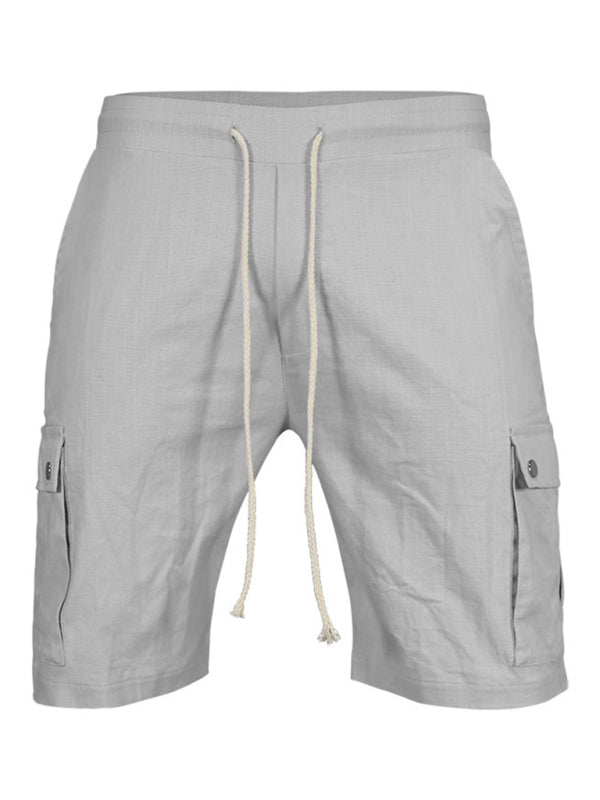 SHOPIQAT Casual Men's Slim Drawstring Shorts Thin Quarter Pants Cargo Shorts - Premium  from shopiqat - Just $7.750! Shop now at shopiqat