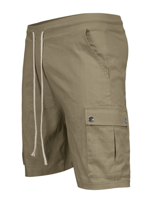 SHOPIQAT Casual Men's Slim Drawstring Shorts Thin Quarter Pants Cargo Shorts - Premium  from shopiqat - Just $7.750! Shop now at shopiqat