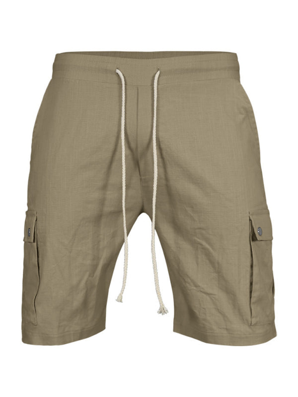 SHOPIQAT Casual Men's Slim Drawstring Shorts Thin Quarter Pants Cargo Shorts - Premium  from shopiqat - Just $7.750! Shop now at shopiqat