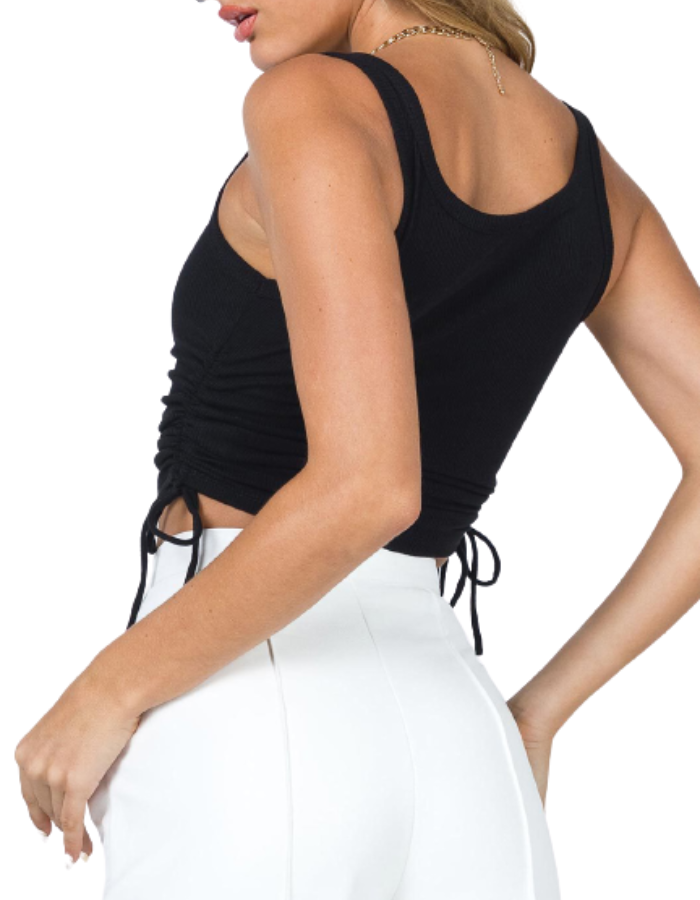 SHOPIQAT Ruched Tank Top - Premium  from shopiqat - Just $4.250! Shop now at shopiqat