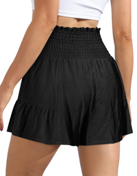 SHOPIQAT Wide Leg Shorts with Ruffled Straps - Premium  from shopiqat - Just $4.900! Shop now at shopiqat