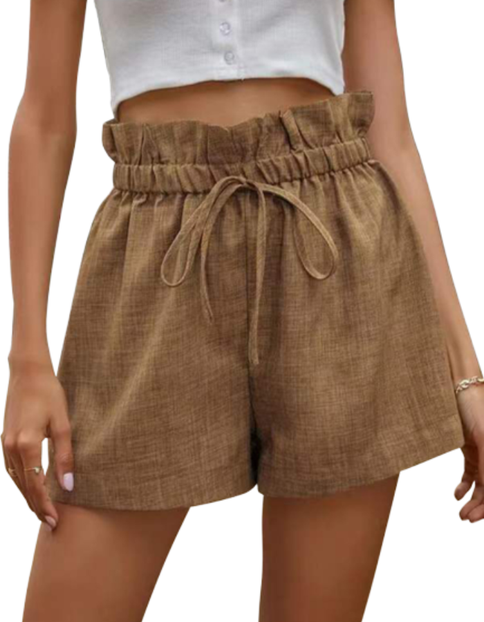 SHOPIQAT Ruffled Drawstring Pull-on Shorts - Premium  from shopiqat - Just $5.900! Shop now at shopiqat