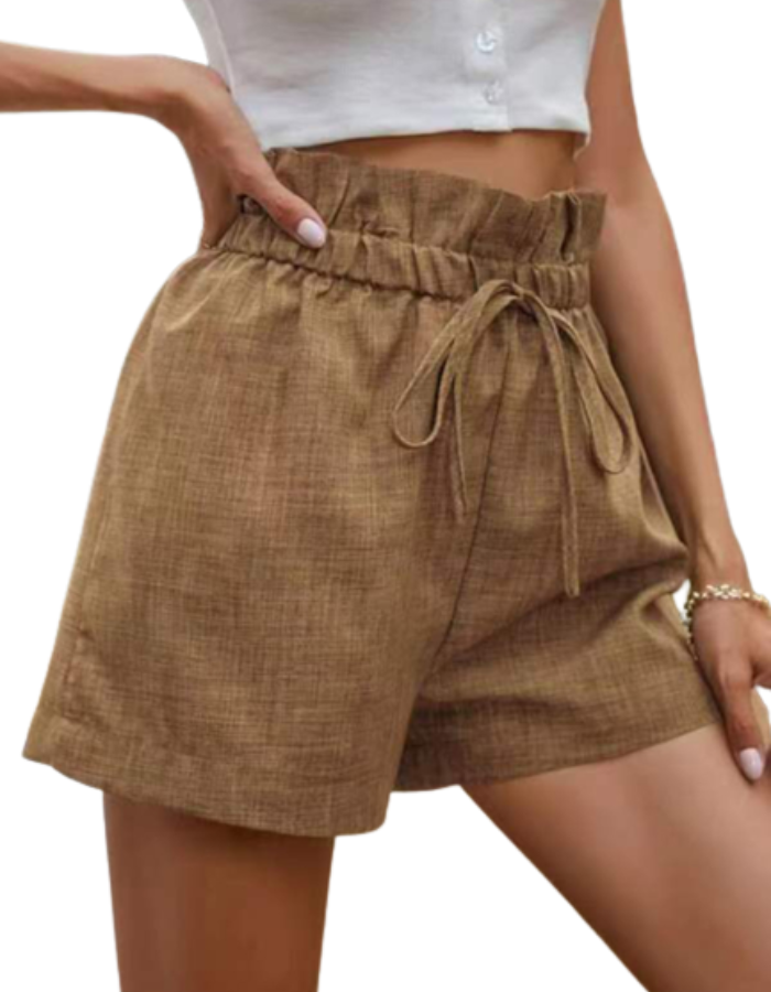 SHOPIQAT Ruffled Drawstring Pull-on Shorts - Premium  from shopiqat - Just $5.900! Shop now at shopiqat