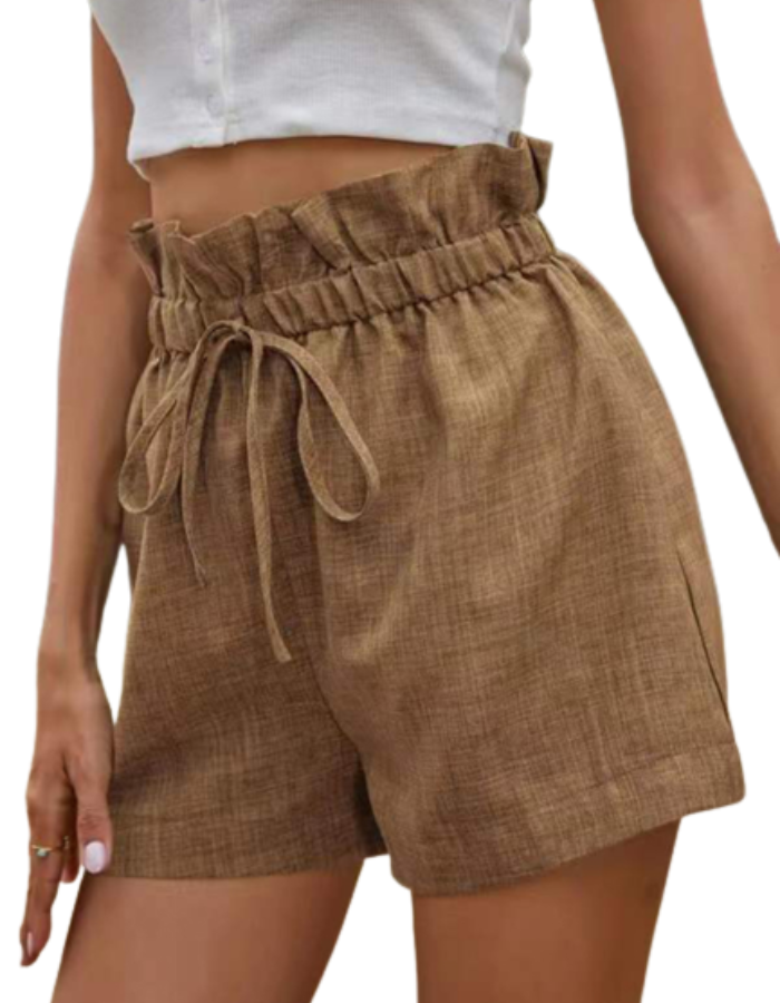 SHOPIQAT Ruffled Drawstring Pull-on Shorts - Premium  from shopiqat - Just $5.900! Shop now at shopiqat