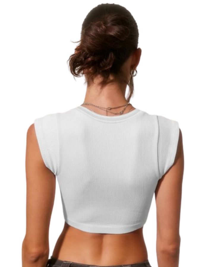 SHOPIQAT V-neckline Cropped Baby Tee - Premium  from shopiqat - Just $4.750! Shop now at shopiqat