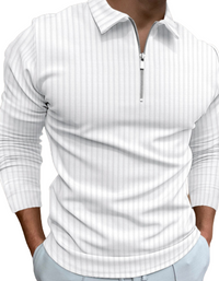 SHOPIQAT Slim-Fit Polo Strip Shirt